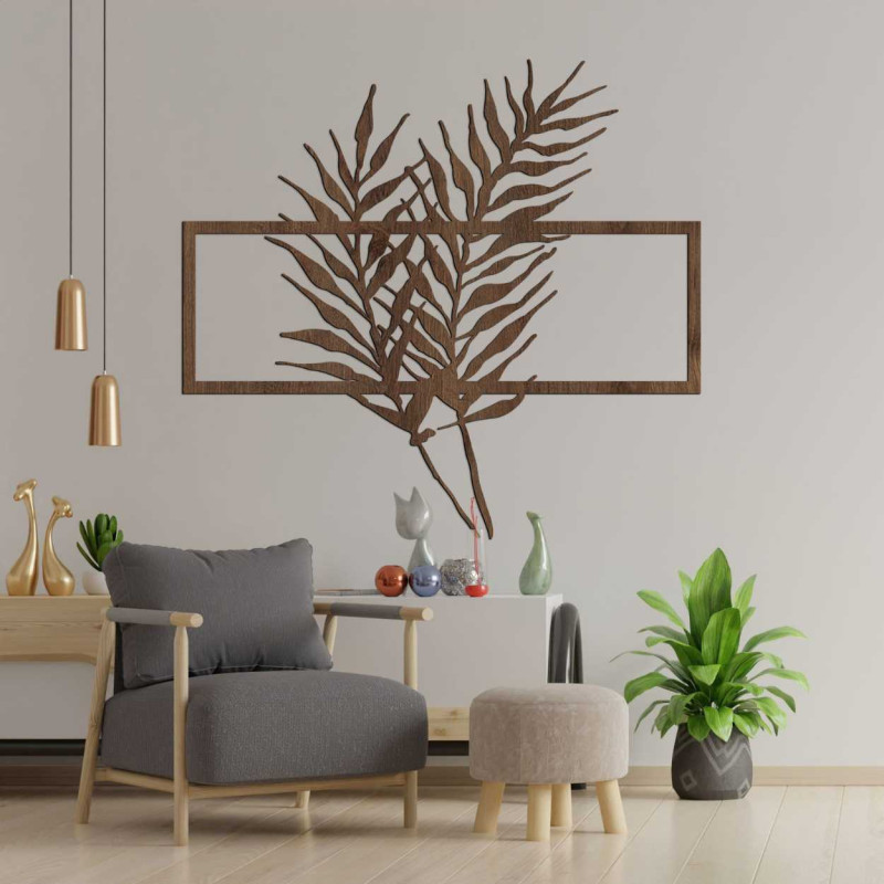 Fa kép minimalista levelekkel keretben - FERNS