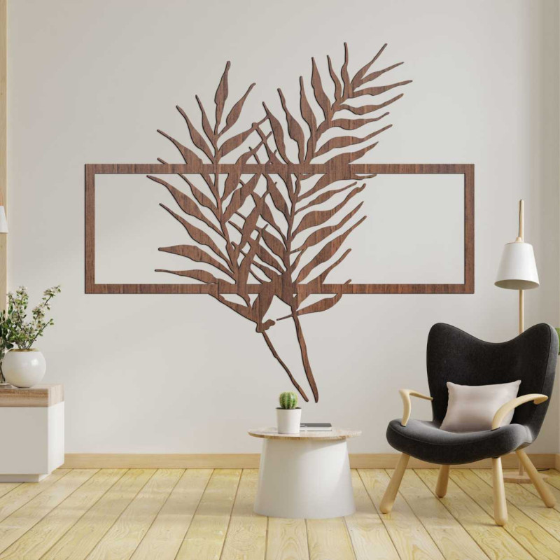 Fa kép minimalista levelekkel keretben - FERNS