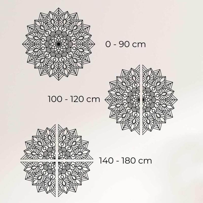 Fából készült mandala a falon, harmonikus...