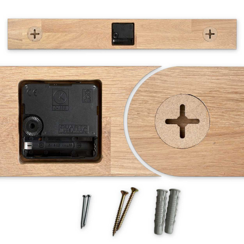 Tömörfa falióra - modern minimalista dizájn -...