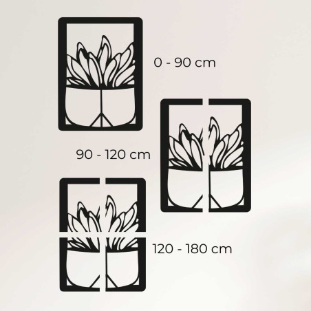 Faragott fa panel kaktusz motívummal, konyhába illő