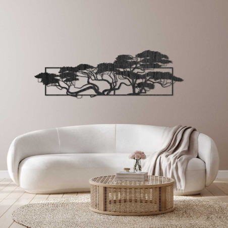 Elegáns, fából készült konyhai óra modern kidolgozással.