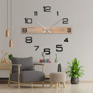 Luxus fa falióra minimalista dizájnnal és kontrasztos számokkal. 2