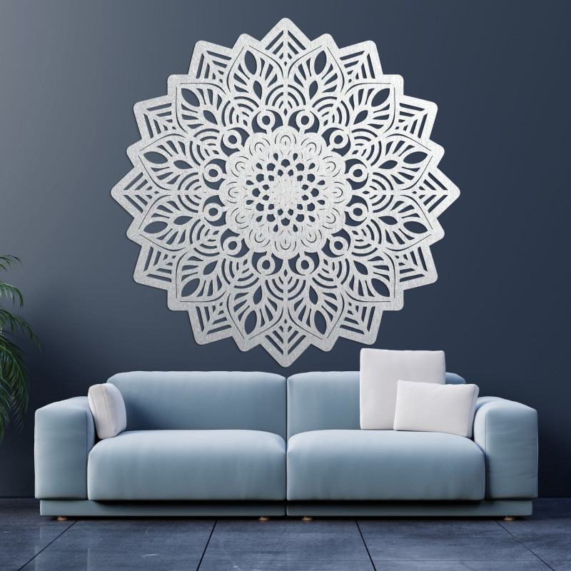 Faragott fa faldekor mandala nap - SOLIS