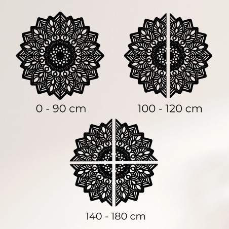 Elegáns fa faldekoráció mandala nap - SOLIS
