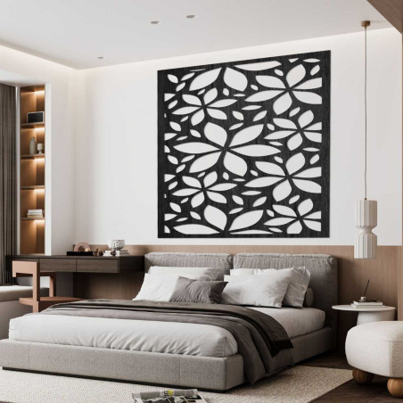 copy of Fából készült fali dekoráció virágok négyzet- SAJFO