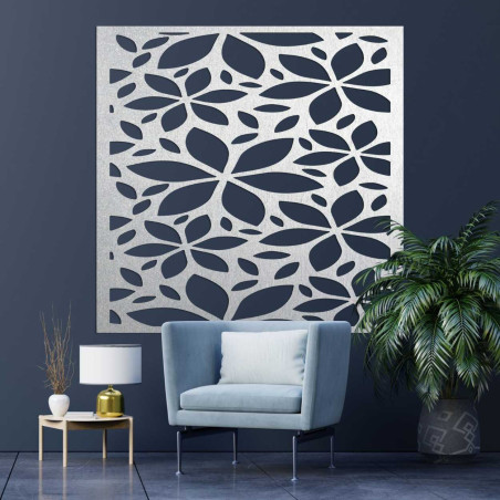 copy of Fából készült fali dekoráció virágok négyzet- SAJFO