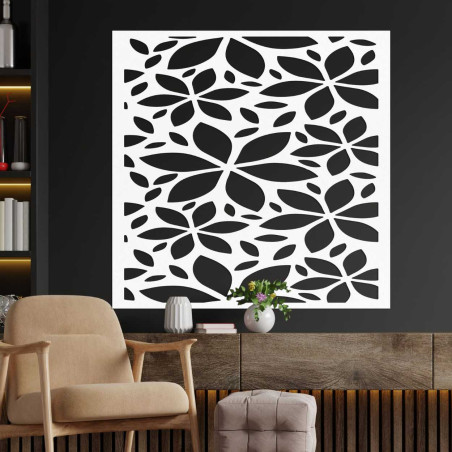 copy of Fából készült fali dekoráció virágok négyzet- SAJFO