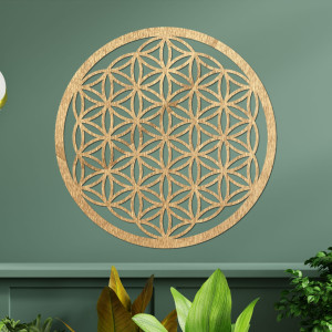 Mandala fa falfestmény - Élet Virága