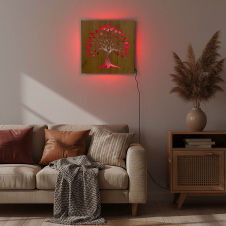 "Életfa" LED fali dekoráció, háttérvilágítással