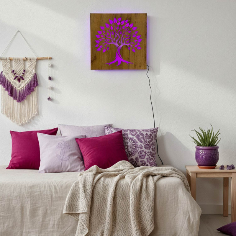 "Életfa" LED fali dekoráció, háttérvilágítással