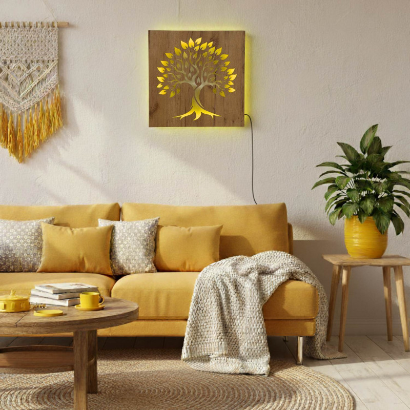 "Életfa" LED fali dekoráció, háttérvilágítással