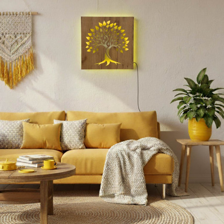 "Életfa" LED fali dekoráció, háttérvilágítással