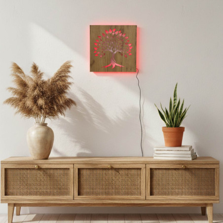 "Életfa" LED fali dekoráció, háttérvilágítással