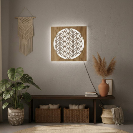 LED fa kép Mandala – háttérvilágítású mandala