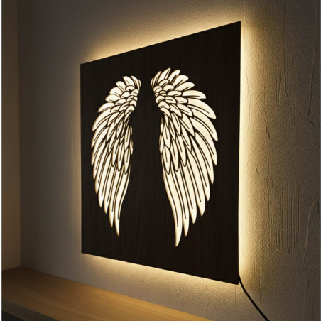 LED fa kép - mandala Életvirág modern RGB világítással