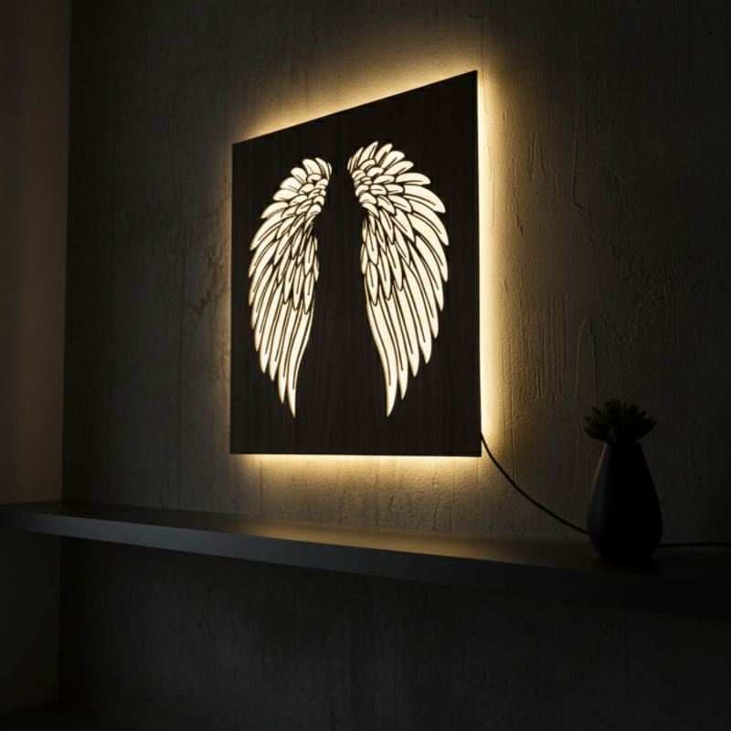 LED fa kép - mandala Életvirág modern RGB világítással