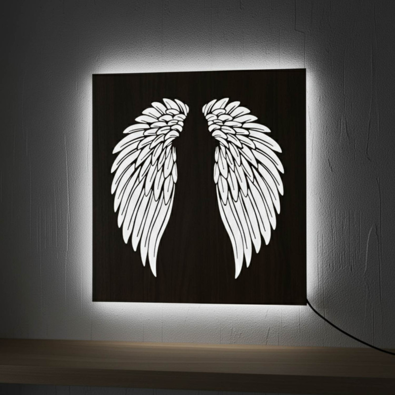 LED fa kép - mandala Életvirág modern RGB világítással