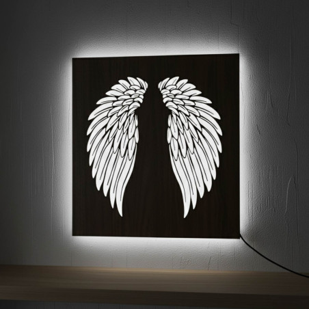 LED fa kép - mandala Életvirág modern RGB világítással