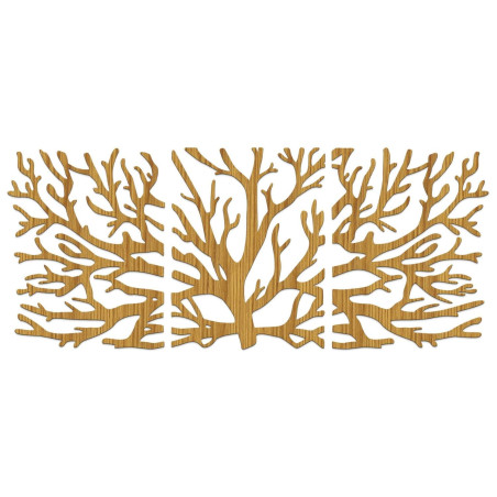 Ökológiai fából készült faldekoráció életfa motívummal