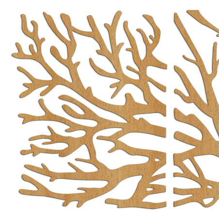 Ökológiai fából készült faldekoráció életfa motívummal
