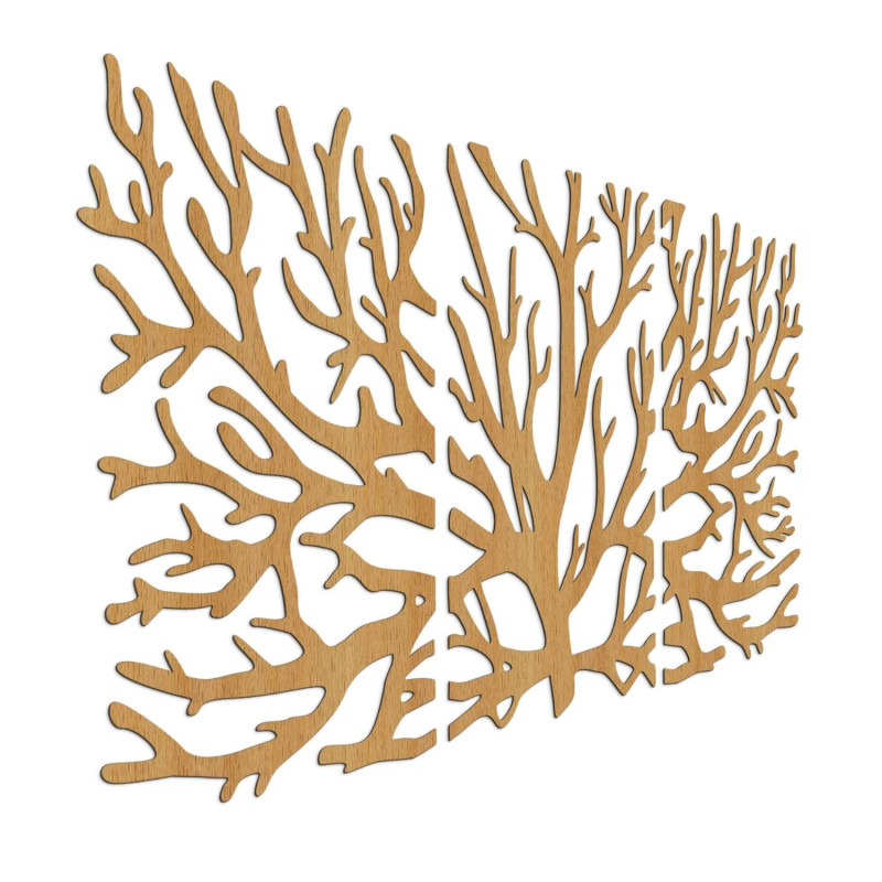 Ökológiai fából készült faldekoráció életfa motívummal