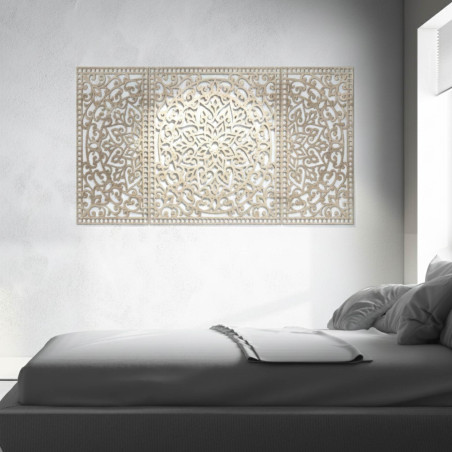 Luxus fa mandala a falon – 3D faldekoráció fából