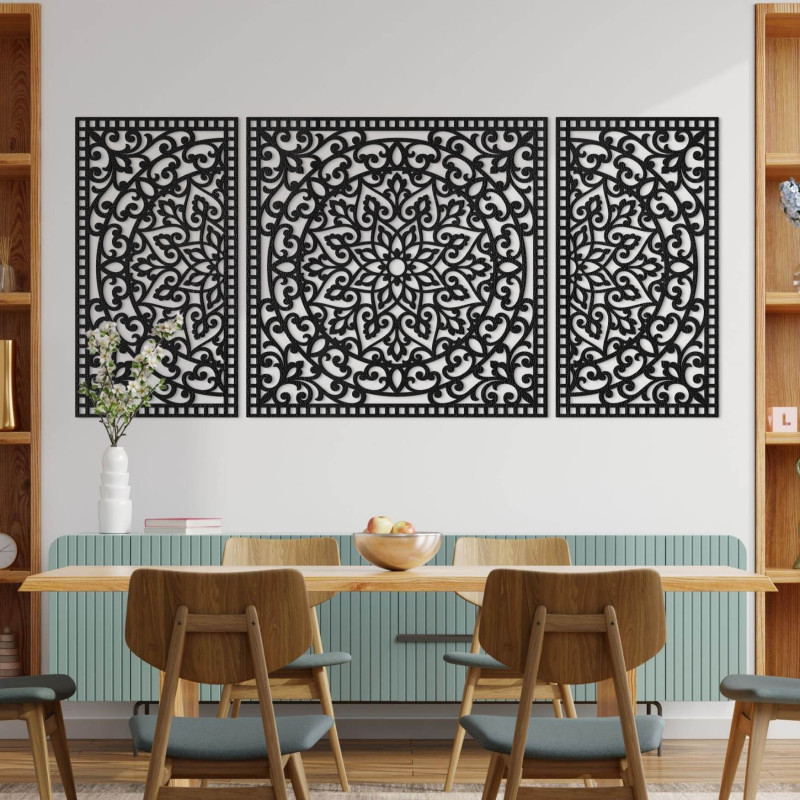 Modern háromrészes dekoráció - kifinomult kiegészítője a belső térnek