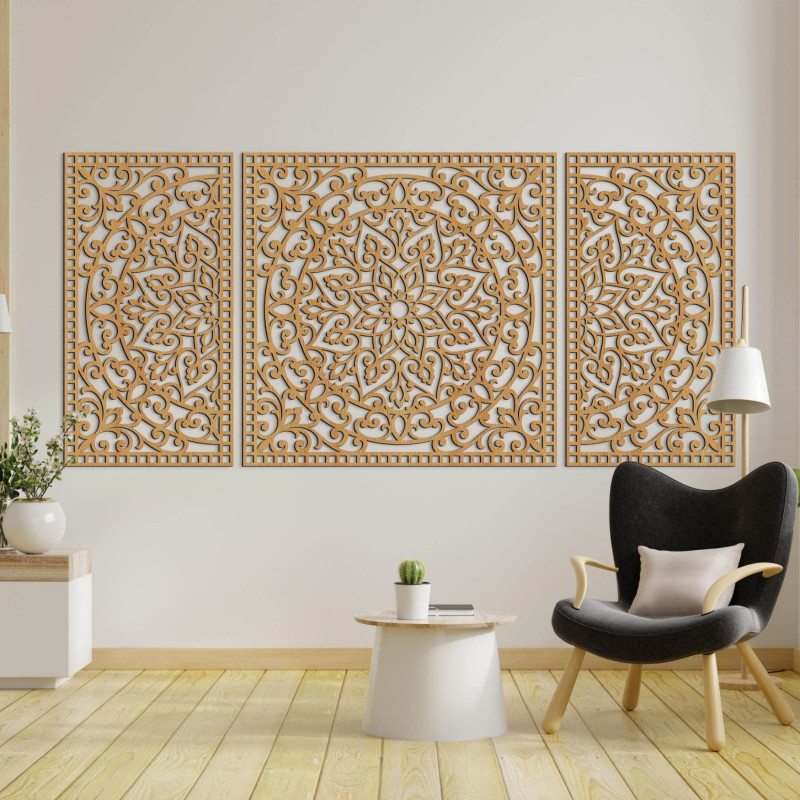 Modern háromrészes dekoráció - kifinomult kiegészítője a belső térnek