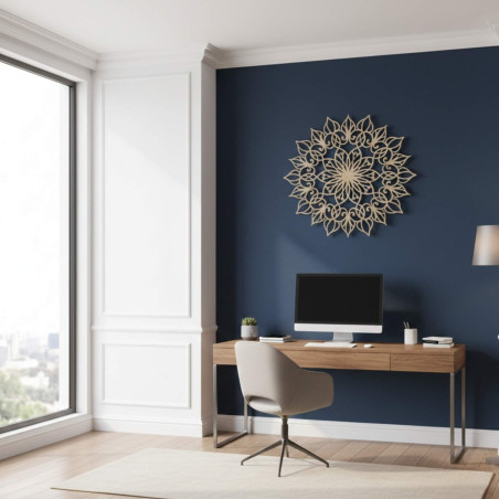 Mandala Életvirág fából - harmonikus lakberendezési tárgy