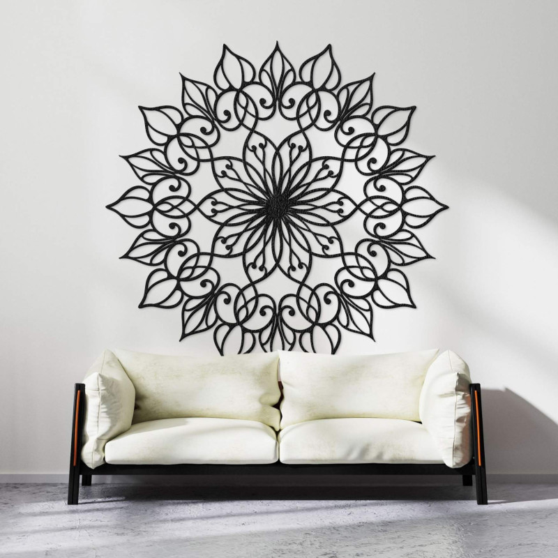 Kézzel készített fa mandala Életvirág