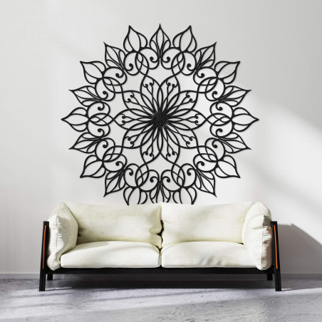 Kézzel készített fa mandala Életvirág