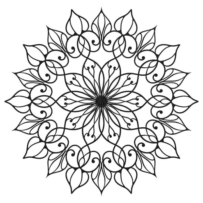 Kézzel készített fa mandala Életvirág