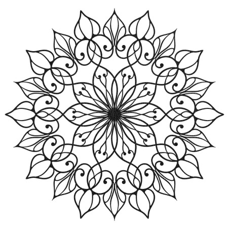 Kézzel készített fa mandala Életvirág