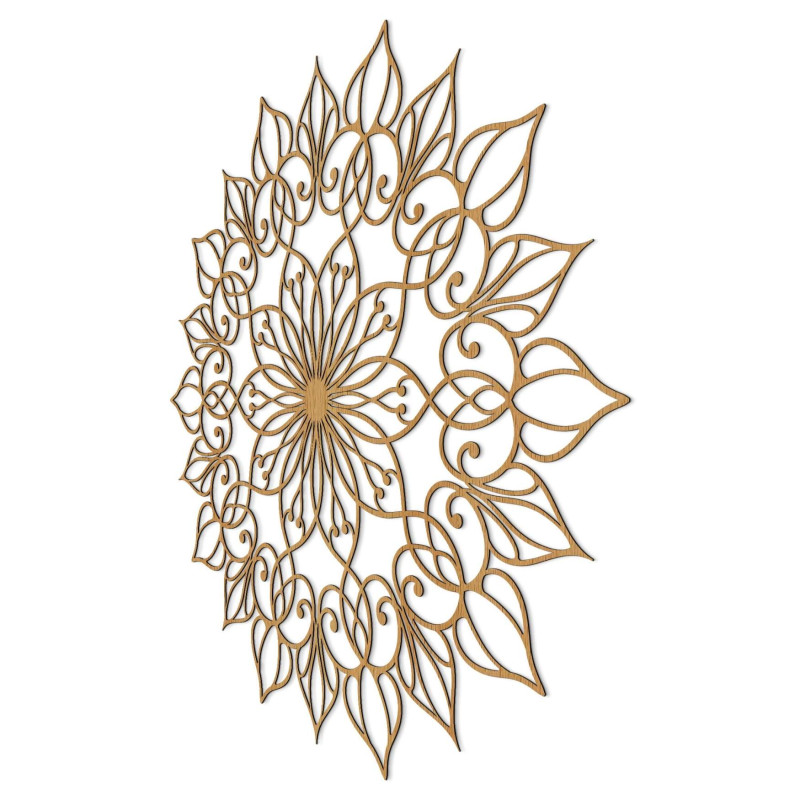 Fából készült mandala festmény egy békés és harmonikus otthonért