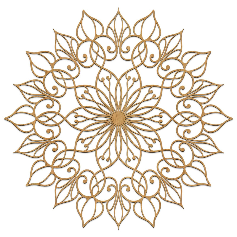 Fából készült mandala festmény egy békés és harmonikus otthonért