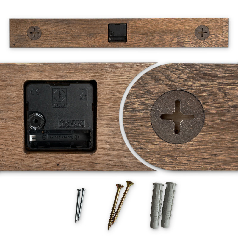 Minimalista elegáns falióra tölgyfából - POPOKLES