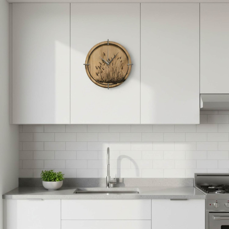 Kerek faóra természetes mintával