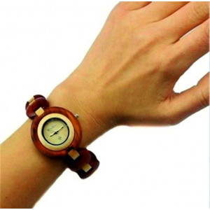 Ladies wristwatch - wooden