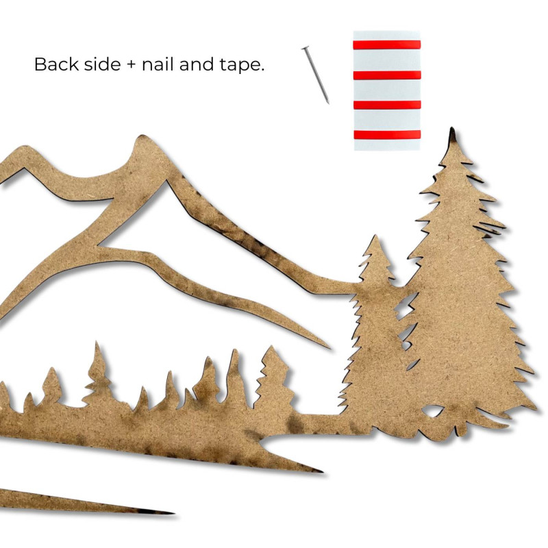 Fából készült mandala a falon - LÓTUSZ