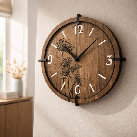 Design óra csendes kvarc szerkezettel és ezüst mutatókkal