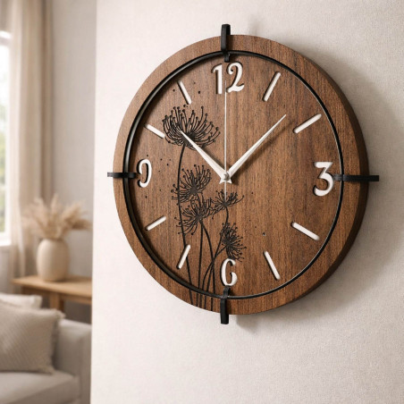 Design óra csendes kvarc szerkezettel és ezüst mutatókkal