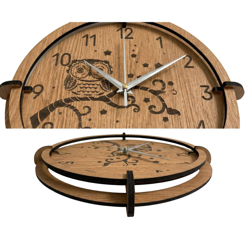 Dekoratív óra bagolyval - egyedi design a nappaliba