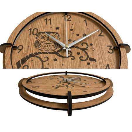 Dekoratív óra bagolyval - egyedi design a nappaliba