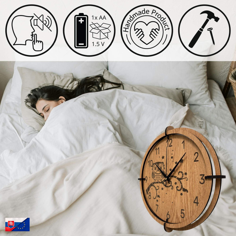 Dekoratív óra bagolyval - egyedi design a nappaliba