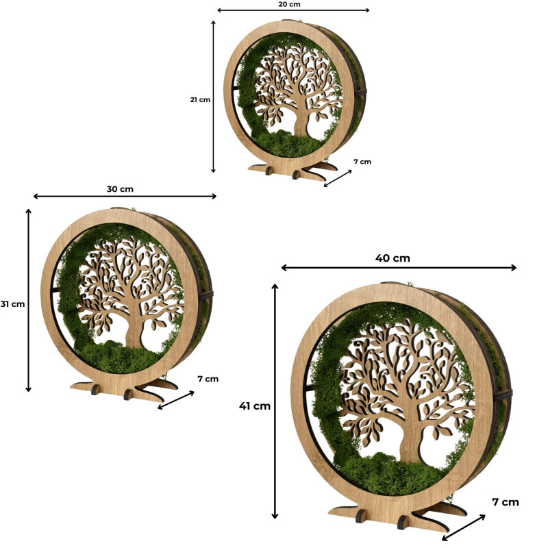 Szabályozható LED asztaldekoráció - Halifax Oak