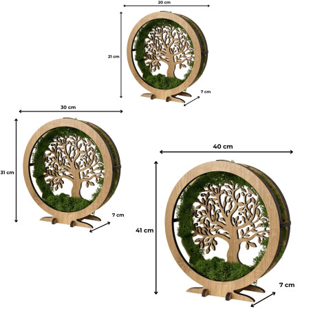 Szabályozható fényerejű LED asztaldekoráció | Halifax Oak