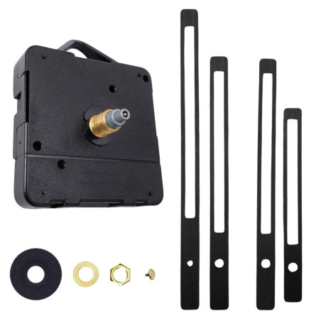 Minimalista fekete falióra mutatók bükk furnérból.