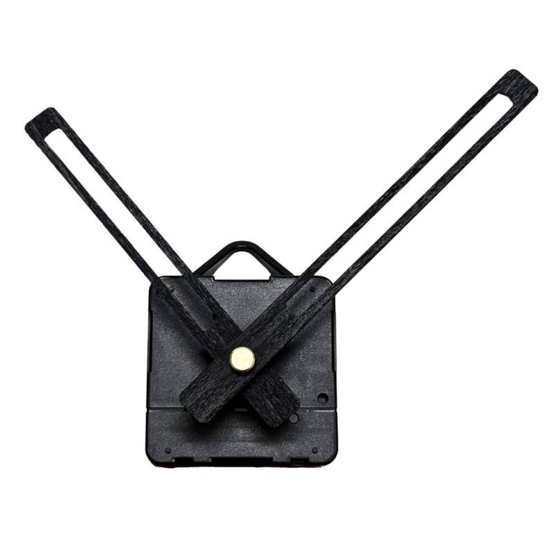 Fekete fa óramutatók csendes kvarc szerkezettel modern enteriőrökbe.