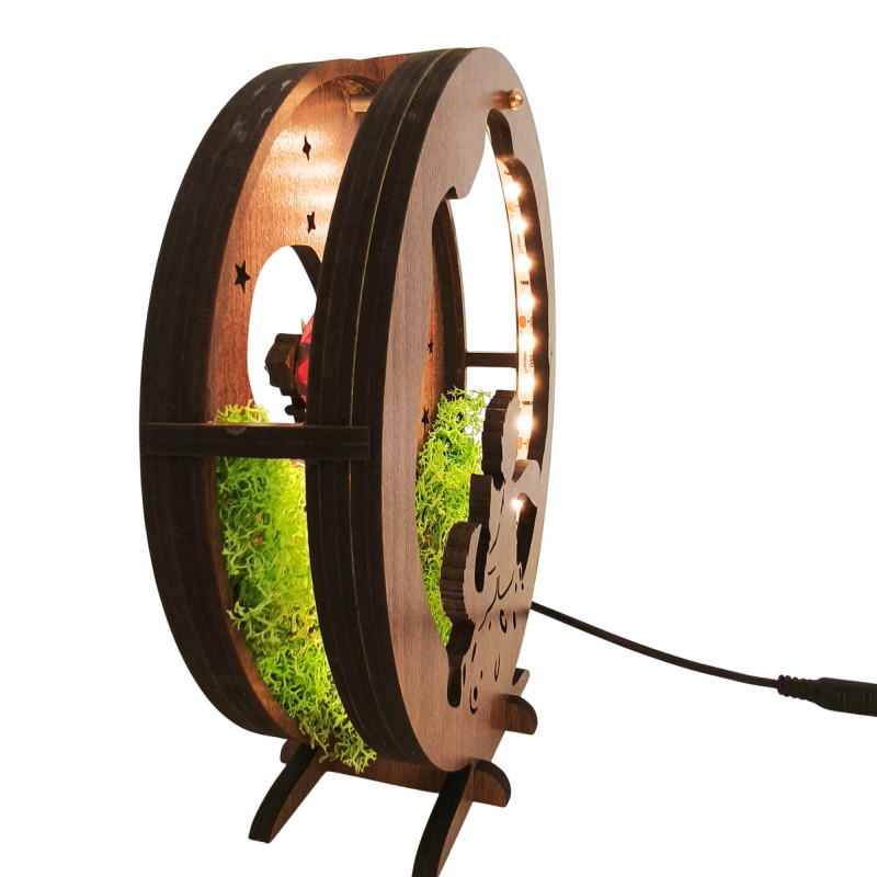 LED dekoráció Kis herceg repülőgéppel | Wenge...